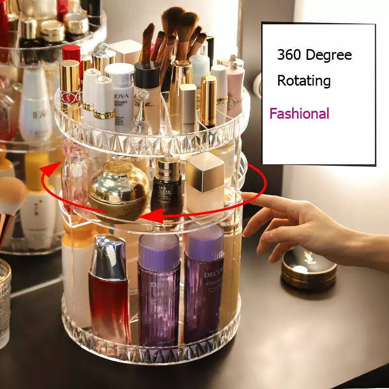 360 Degree Rotating Cosmetic Storage Box Makeup 1