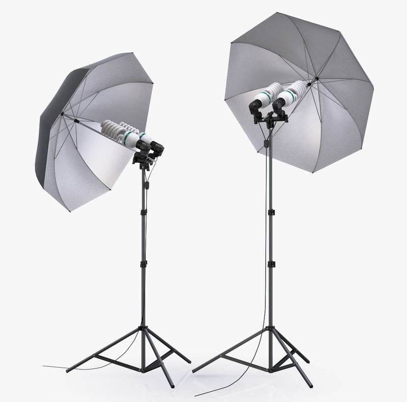 double holder umbralla video light 0