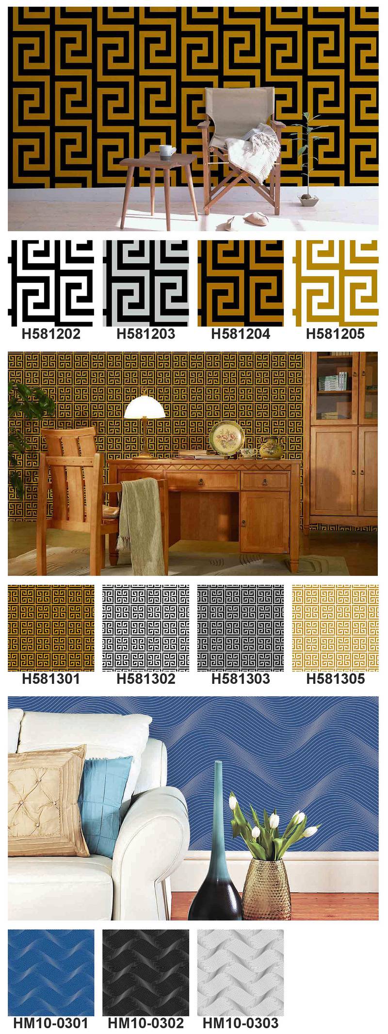 wallpapers wood floor  vinyl floor window blinds  pvc panels ceiling 9