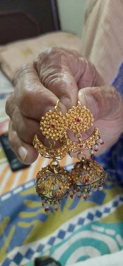 100 years old 24k gold earrings