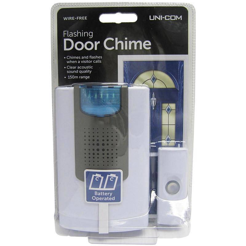 Uni-Com 62097 Flashing Portable Door Chime 0