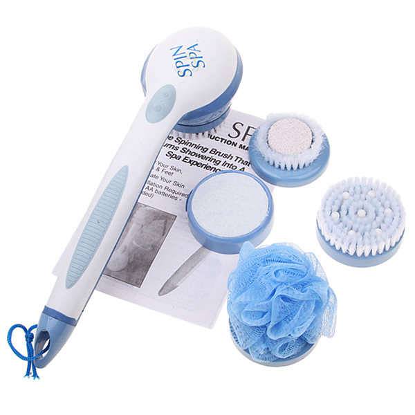 Spin Spaa Body Hair Brush with 5 Attachments 0