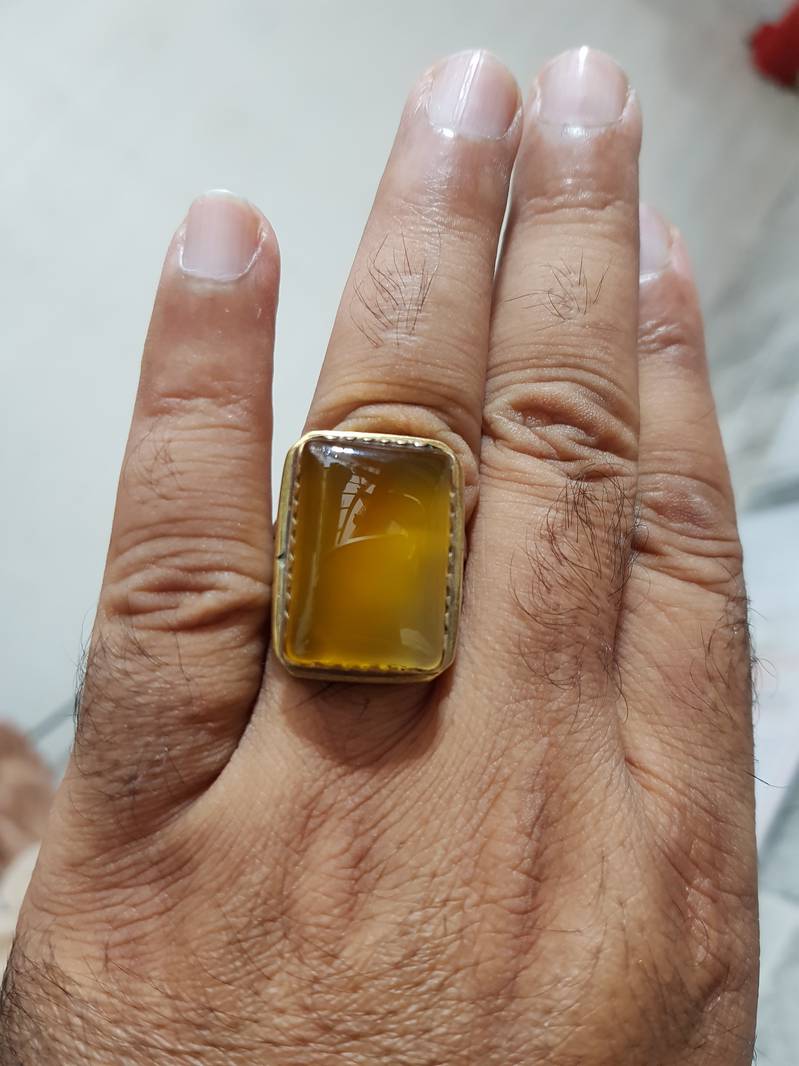 Natural Zard Aqeeq Yellow Agate 1