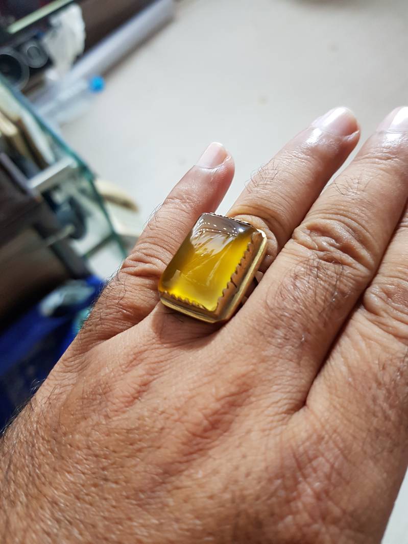 Natural Zard Aqeeq Yellow Agate 2