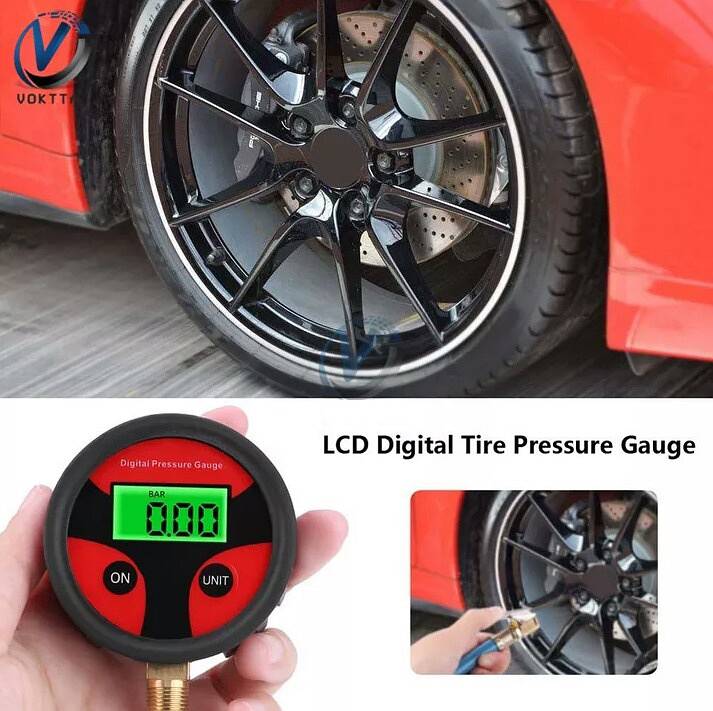0-200 PSI Digital Tyre Tire Air Pressure Gauge Car Truck Bike Gauge 0