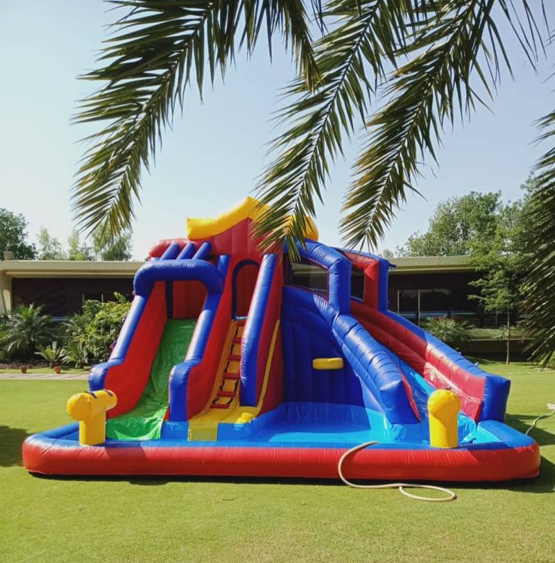 Jumping castle & Slide for rent. Train, trampoline, Water slide 11
