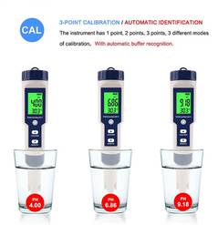 Digital Water Tester Professional Meter 5 in 1 PH/TDS/EC/Salinity/Temp