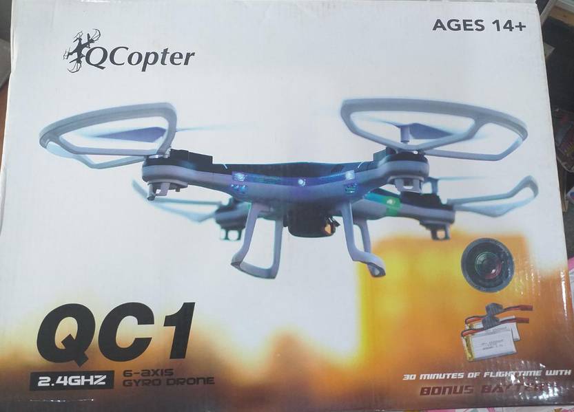 QCopter QC1 Drone Quadcoptr with HD Camera LEDLights BONUS 03020062817 0