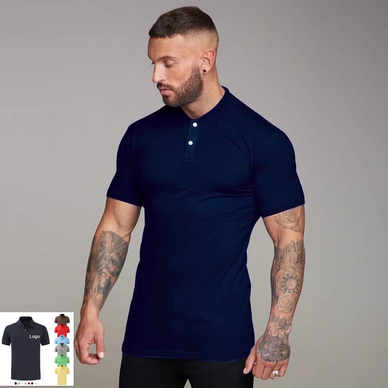 top best Custom Logo Design Cotton Polo t shirt Golf Clothing Formal 1