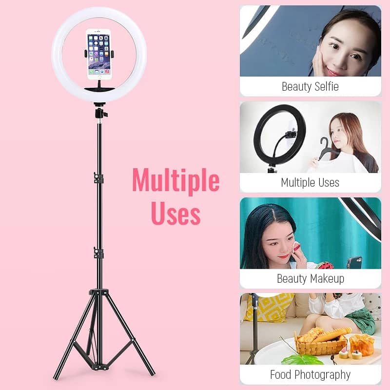 26 Cm Ring Light With 7 Feet Stand For Multiple Uses 1