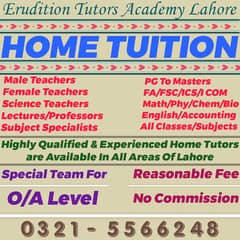 Home Tuition/Online Tuition/Home Tutors/Male Tutors/Female Tutors