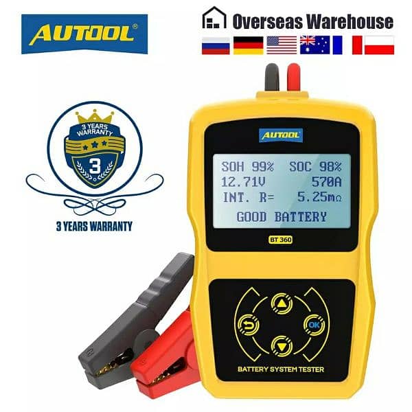 Autool BT360 Car Battery Tester 12V Digital Portable Analyzer Au 7