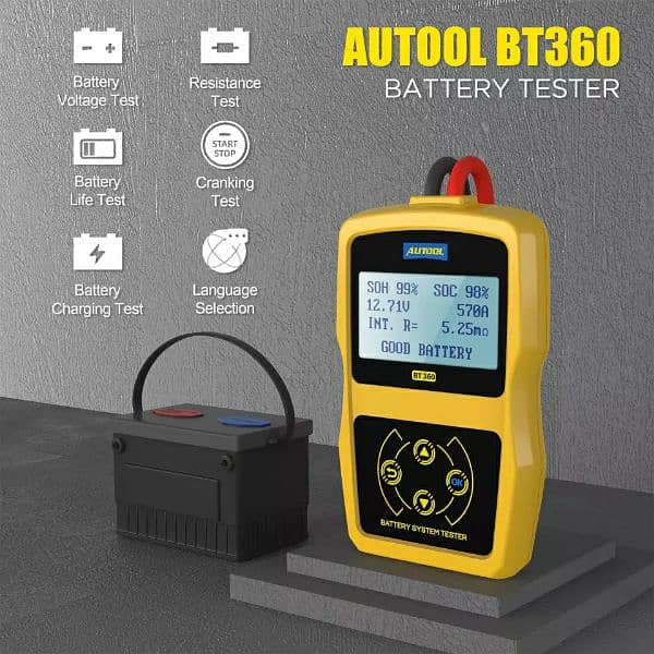 Autool BT360 Car Battery Tester 12V Digital Portable Analyzer Au 0