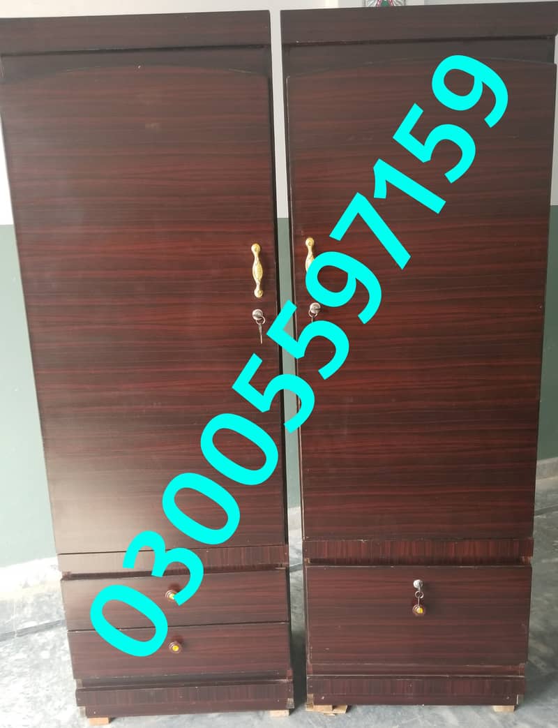 hanger almari 2 door wardrobe cupboard dressing furniture bed hostel 1