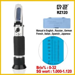 Brix Refractometer Range 0-32 Specific Gravity Handheld Hydrometer Rah 0
