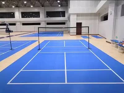 Badminton courts sports flooring by Grand interiors 0