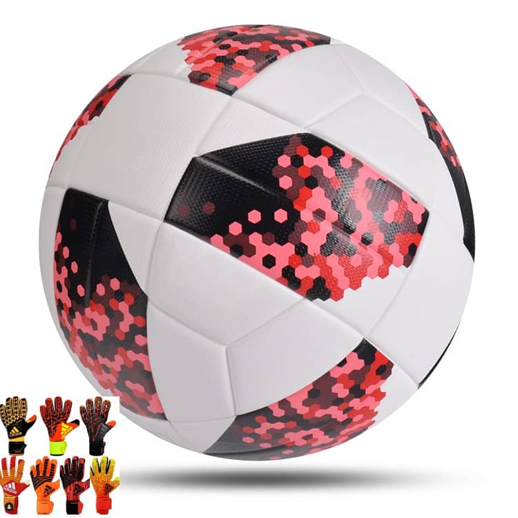 Pink Match Ball Size Football soccor PU leather Handstiching Football 2