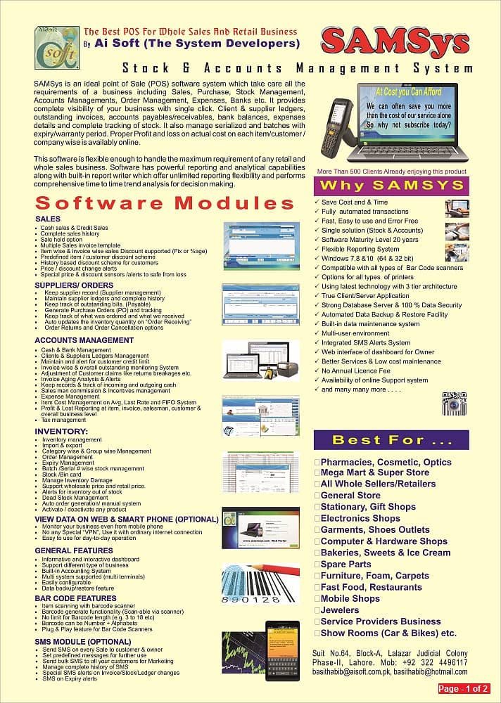 POS, ERP Solutions, HRM, Accounting System & DMS. Software by Ai Soft 9