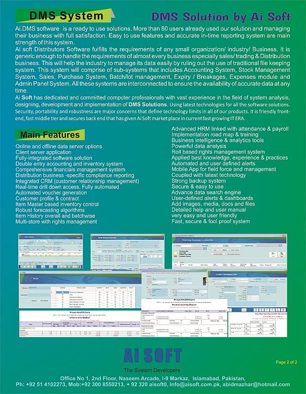 POS, ERP Solutions, HRM, Accounting System & DMS. Software by Ai Soft 7