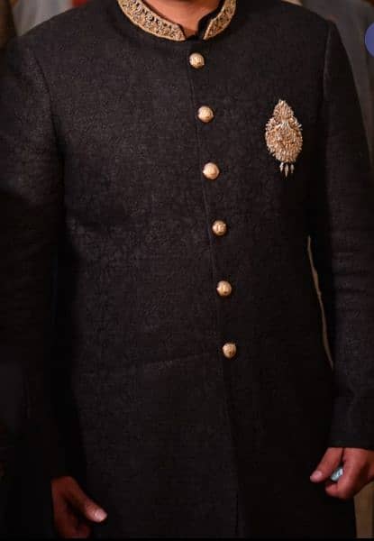 Sherwani | Groom Sherwani | Dhulha Dress | Black Sherwani 0