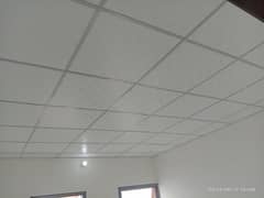 False ceiling, pvc wall panels, vinyl flooring/gypsum ceiling