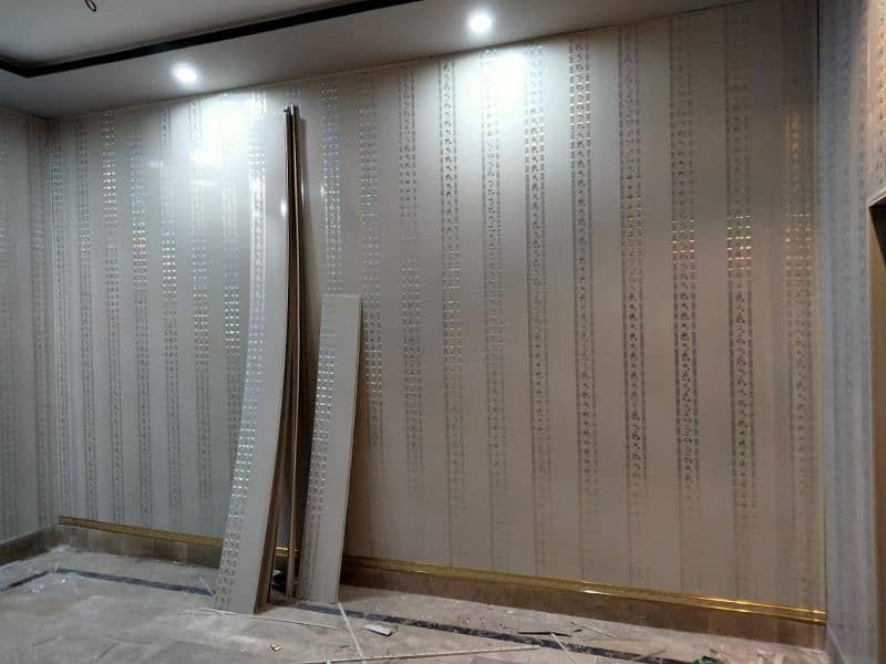 False ceiling- pvc wall panels-vinyl flooring-gypsum ceiling-wallpaper 3