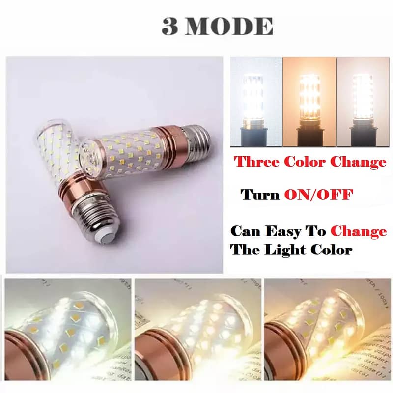 3 in 1 LED Corn smd bulb Cool White + Warm White 1