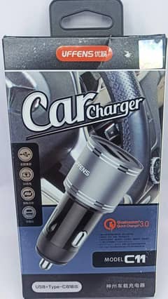 Uffens 18W PD Type C and Micro USB Output Car Charger