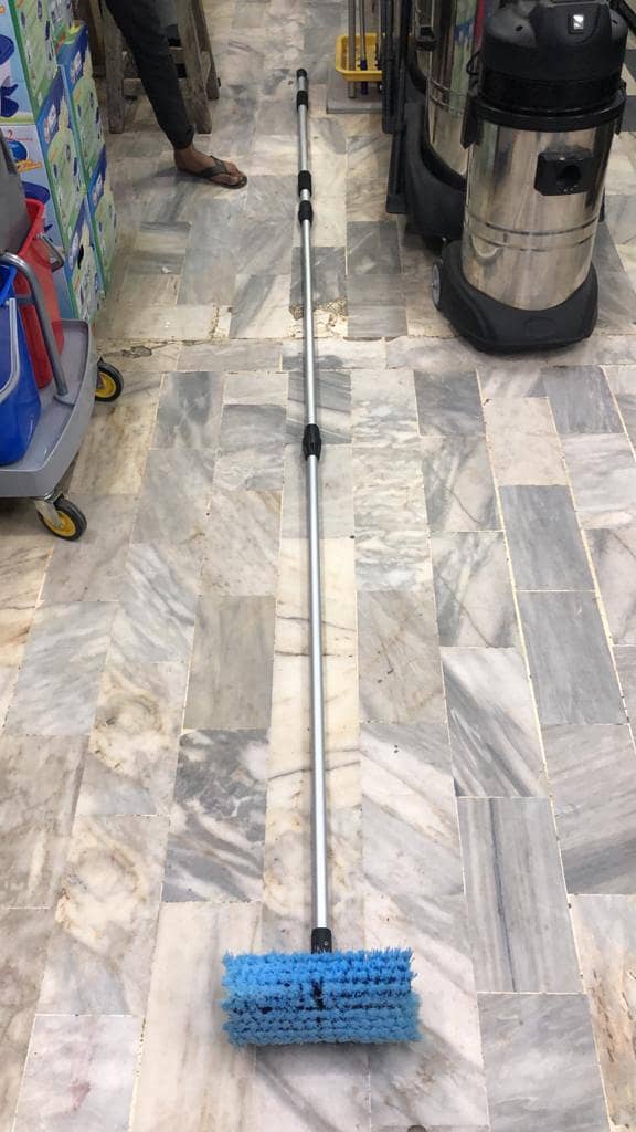 Solar panel + Glass + window cleaner Pole with soft brush water throug 4