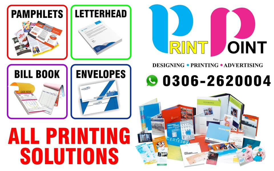 Pamphlet Brochure A4 Letterhead Pad Printing Bill Book Invoice Receipt 0