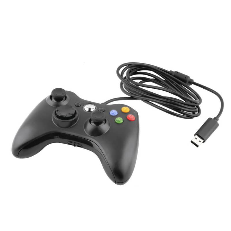 XBOX360 WIRED WIRELESS GAME PAD DUAL SHOCK BLACK XBOX 360 Controller 2