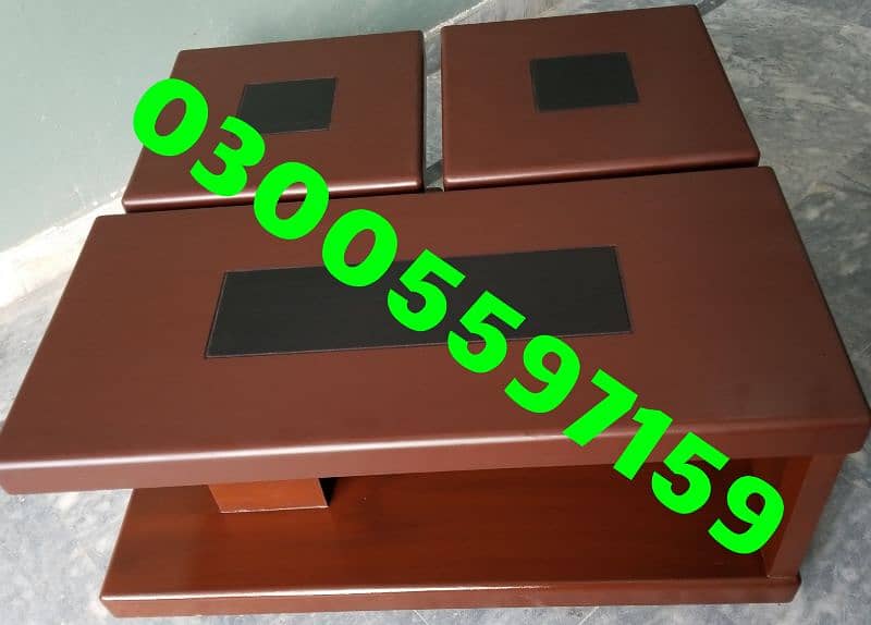 Coffee center table set 3pc desgn sofa chair home furniture dining use 0