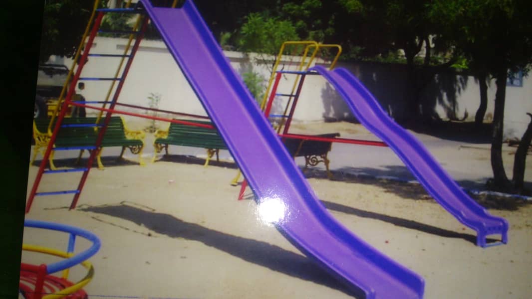 Fiber slide swing play unit for park swing seesaw jhola garden outdoor 3