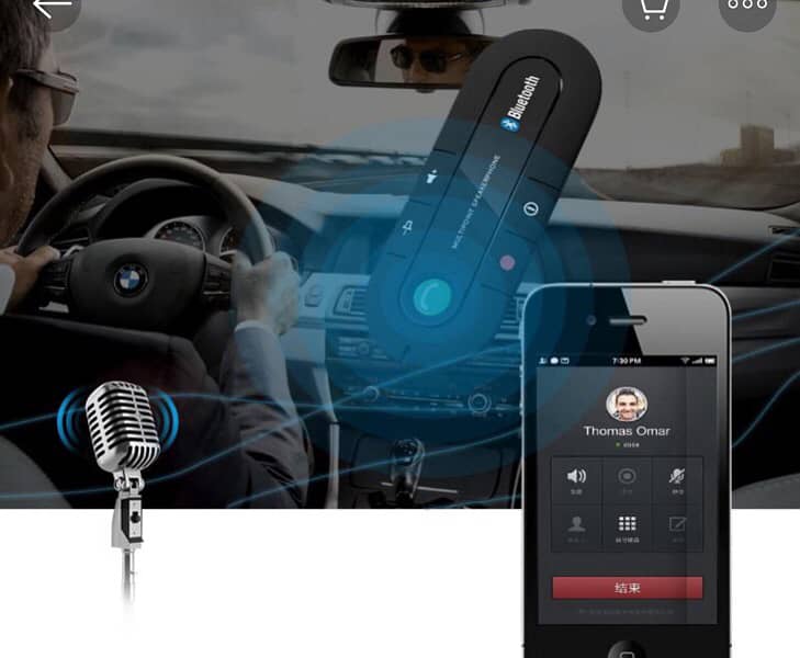 Bluetooth Handsfree Car Kit Wireless Bluetooth Speaker Phone MP3 Music 2