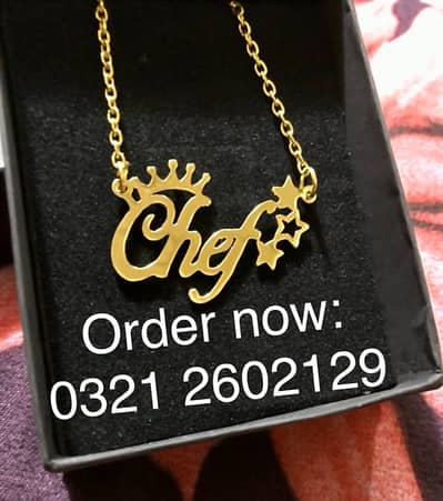name locket necklace pendant ring set 