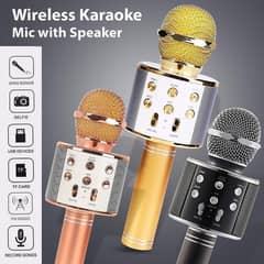 WS-858 Portable Karaoke Bluetooth Wireless Microphone Speaker Handheld