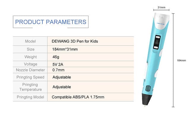 3D Pen Drawing pen for Kids With PLA/ABS Filament 1.75mm Birthday Gift 11