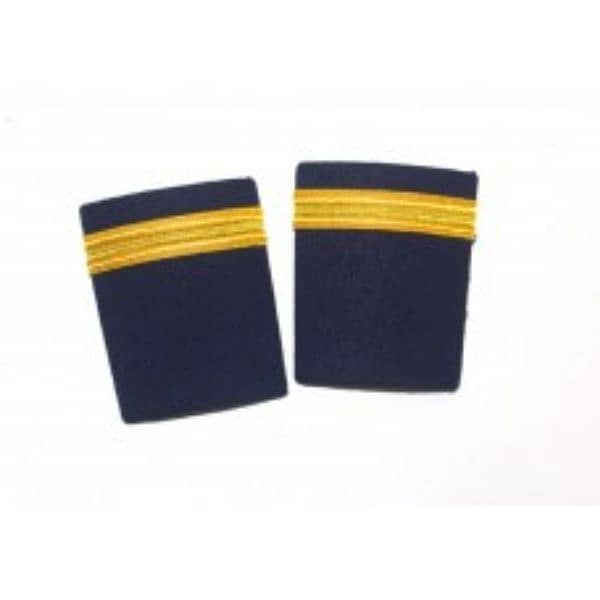 Epaulets white 4 bars, aviation uniform shoulder 1