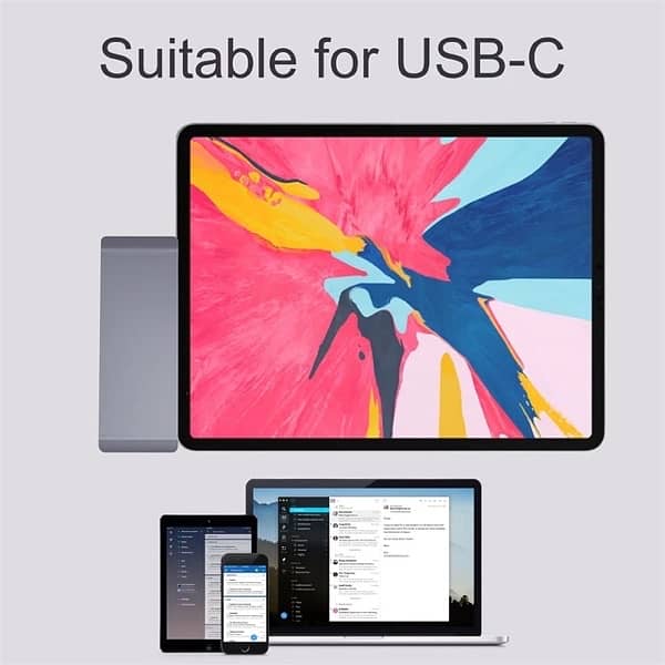 (5-in-1) USB Type-C / 3x USB 3.0 / MicroSD Card Reader / Adapter Hub 2