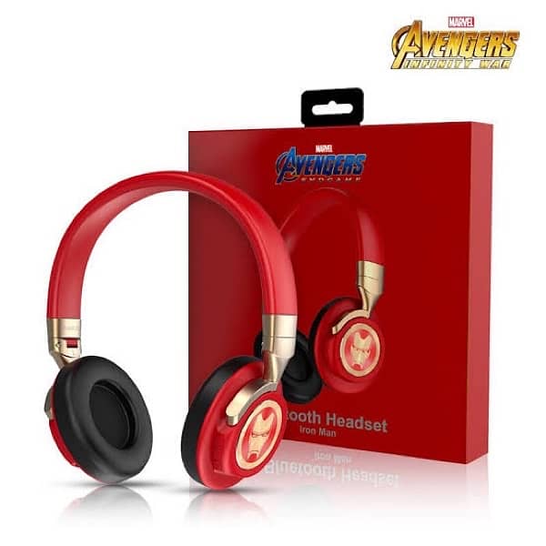 New the Avengers 4 Iron Man Wireless bluetooth Headset red stereo 4