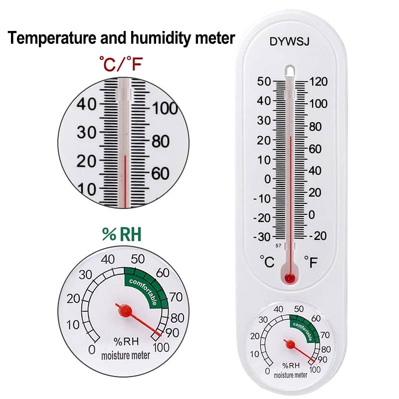 Wall Hanging Thermometer Hygrometer Indoor Outdoor Home Garden Meter 1