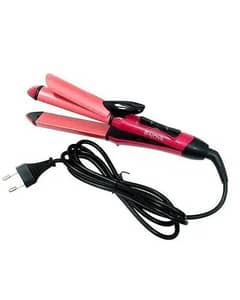 Nova 2009 Hair Curler and Straightener - Pink & Black (New)