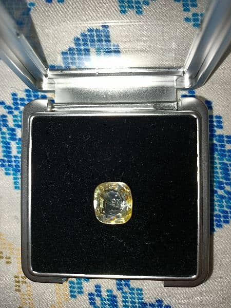 PUHKRAJ YELLOW SAPPHIRE 100% Natural 0