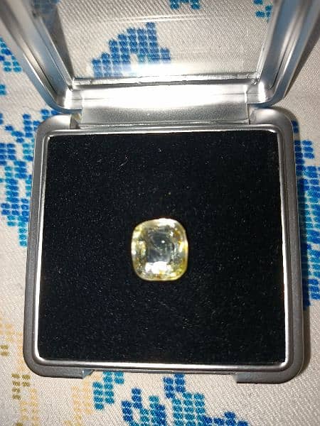 PUHKRAJ YELLOW SAPPHIRE 100% Natural 3