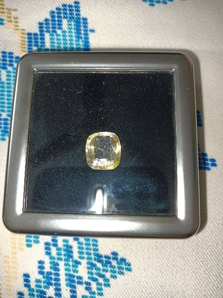 PUHKRAJ YELLOW SAPPHIRE 100% Natural 7