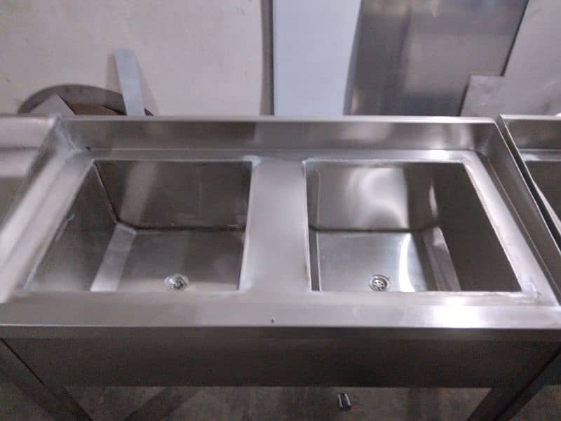 washing sink double stainless Steel non magnet 24x48 3