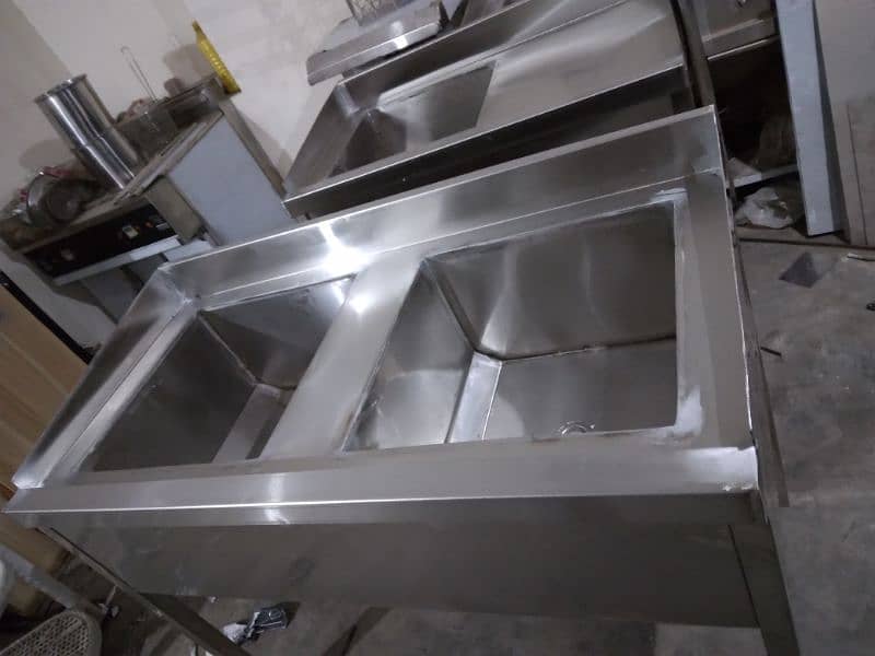 washing sink double stainless Steel non magnet 24x48 4