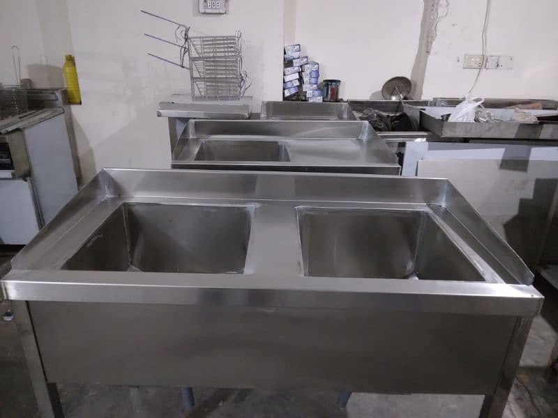 washing sink double stainless Steel non magnet 24x48 5