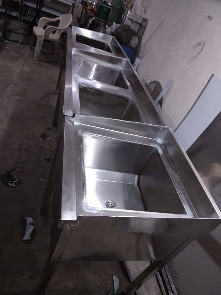 washing sink double stainless Steel non magnet 24x48 8