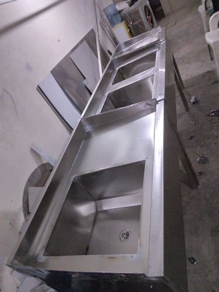 washing sink double stainless Steel non magnet 24x48 9